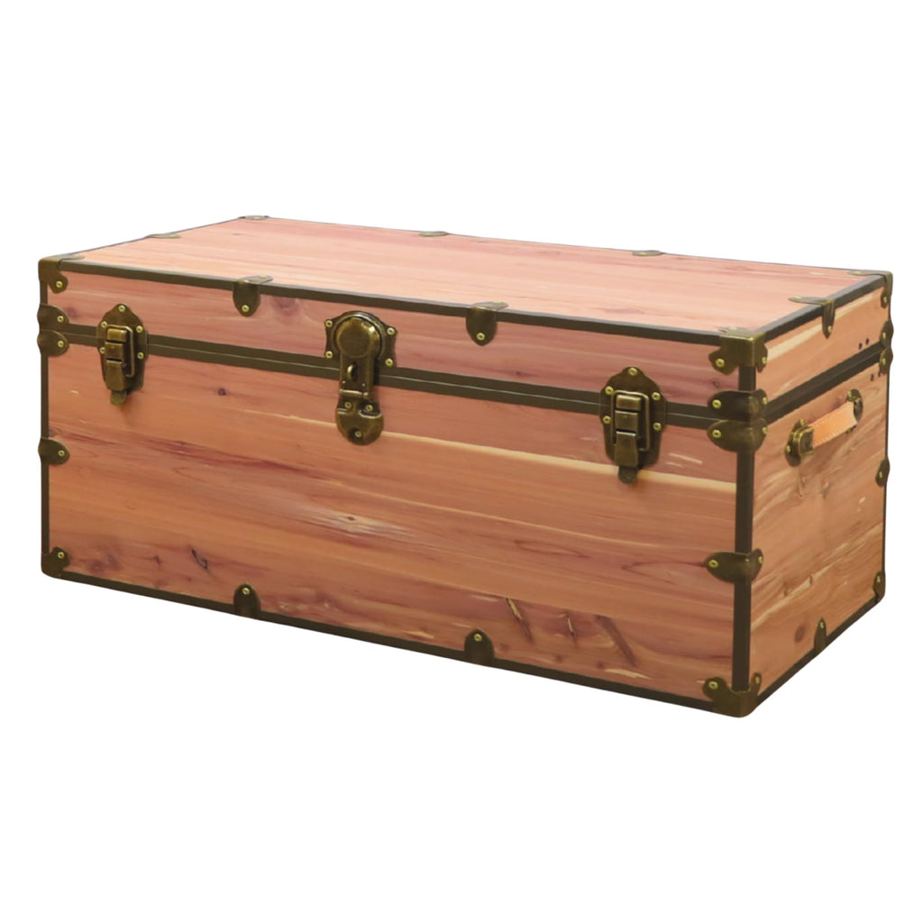 Large Cedar Storage Chest with Antique Brass Hardware