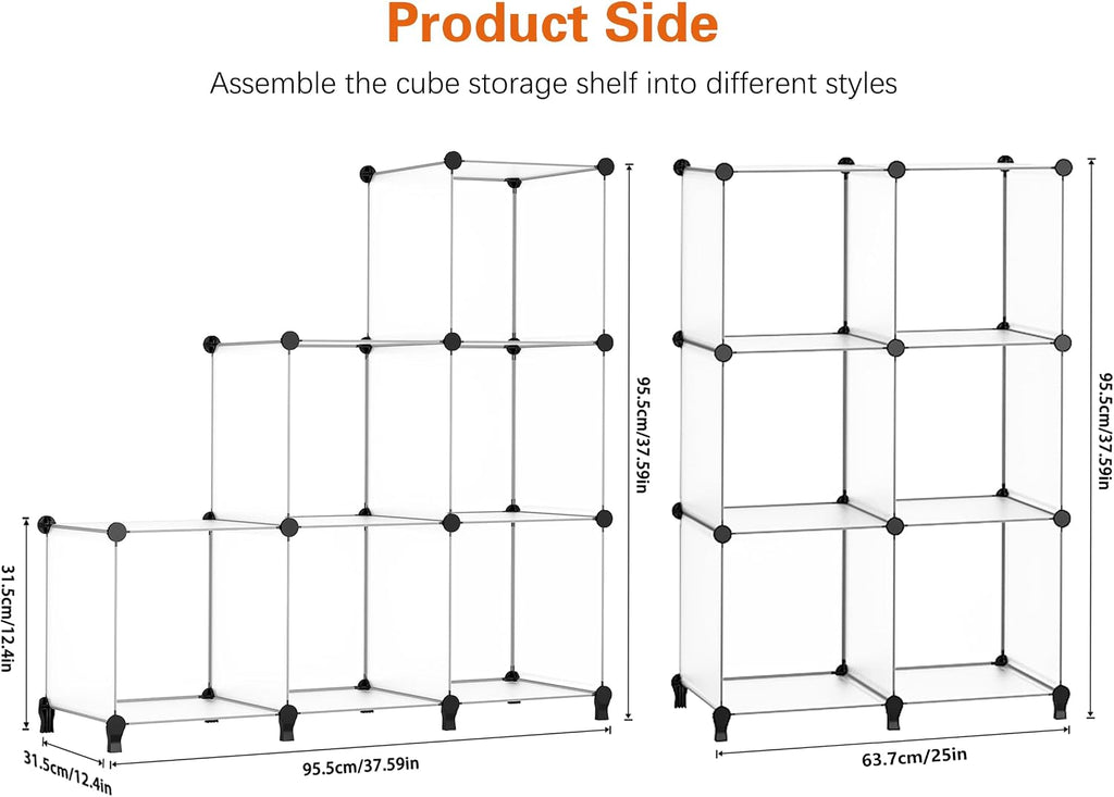 6-Cube Metal Frame Closet Storage Organizer