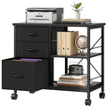White 3-Drawer Rolling Fabric File Cabinet