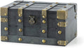 Small Vintage Wooden Chest with Hinged Storage Lid