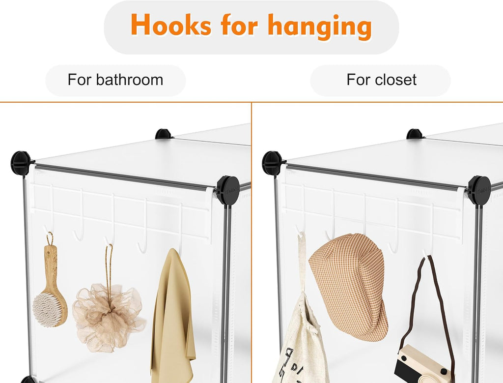 6-Cube Metal Frame Closet Storage Organizer