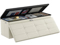 Black Fireproof Lockable Folding Storage Ottoman