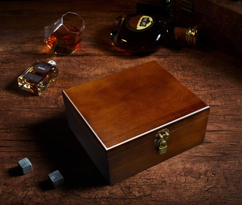 2 Lockable Wooden Keepsake Boxes with Hinged Lids