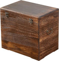 Dark Brown Rustic Wooden Storage Trunk for Home Use