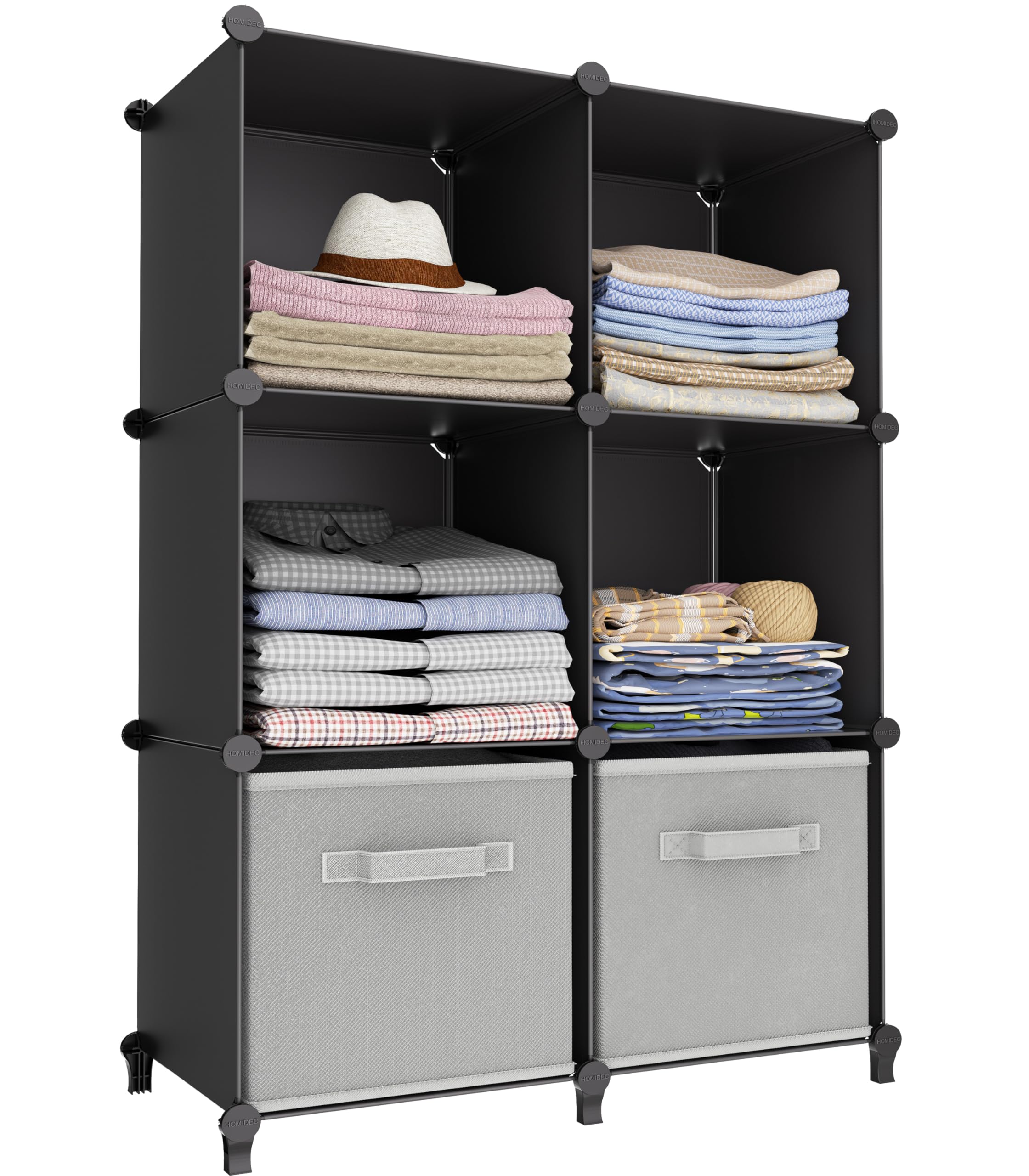 6-Cube Metal Frame Closet Storage Organizer
