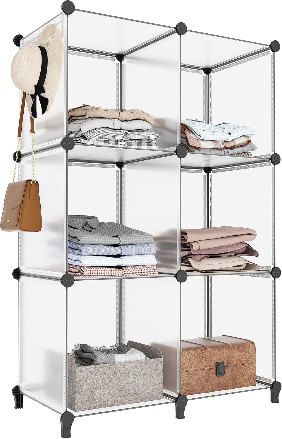 6-Cube Metal Frame Closet Storage Organizer