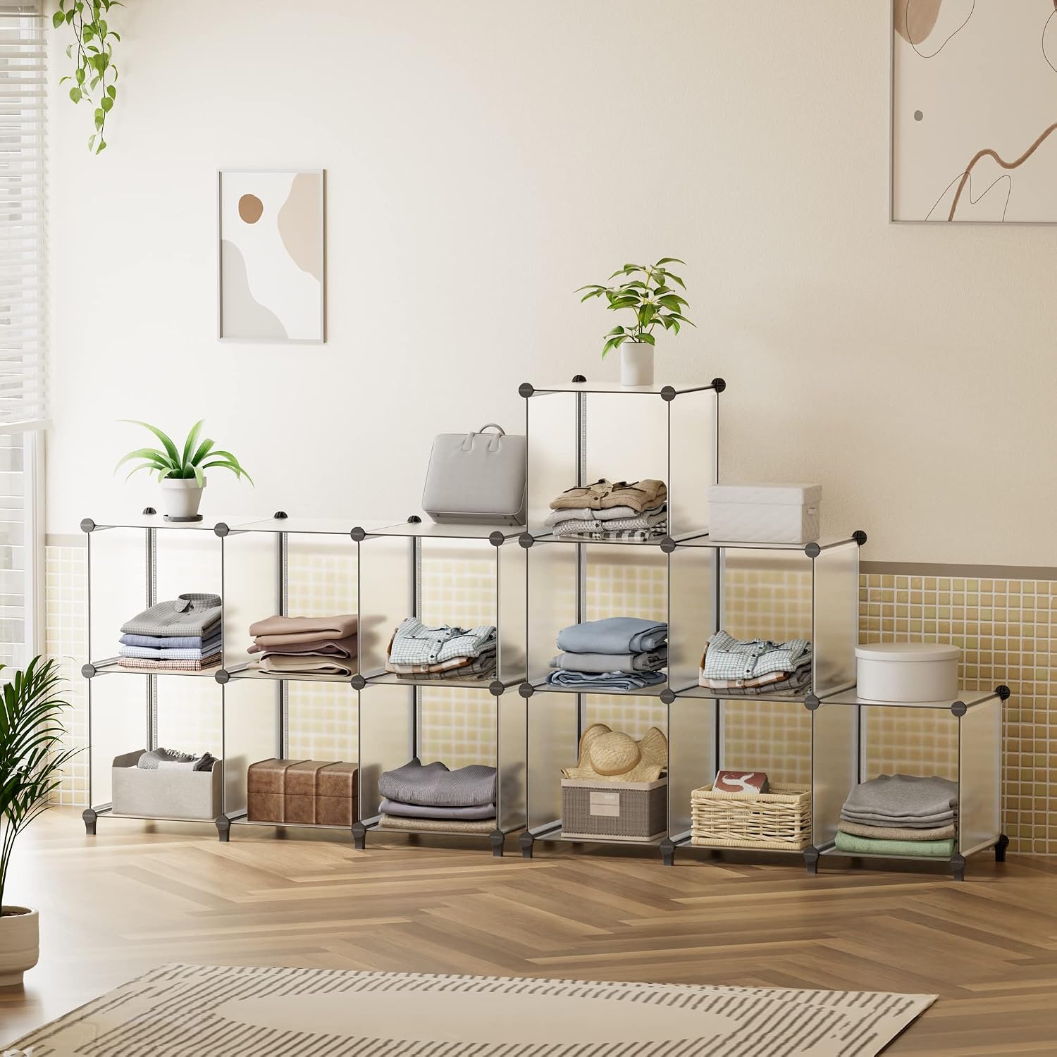 6-Cube Metal Frame Closet Storage Organizer