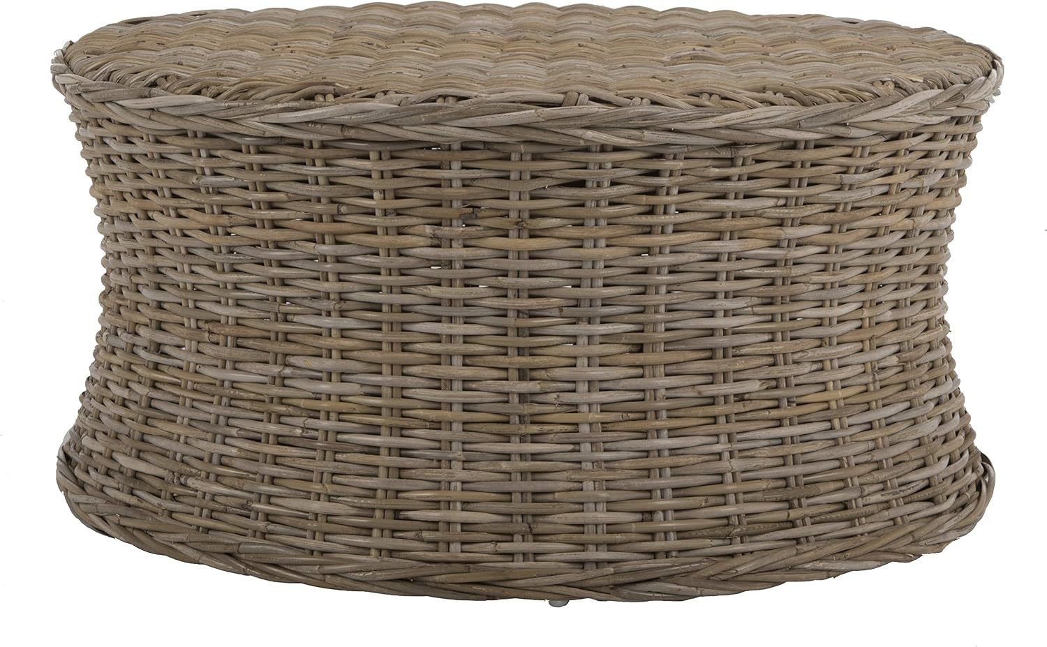 Natural Handwoven Rattan Round Coffee Table Ottoman