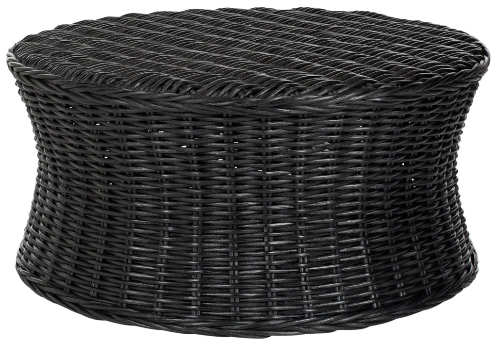 Natural Handwoven Rattan Round Coffee Table Ottoman