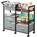 2-In-1 Rolling Nursery Diaper Storage Cart